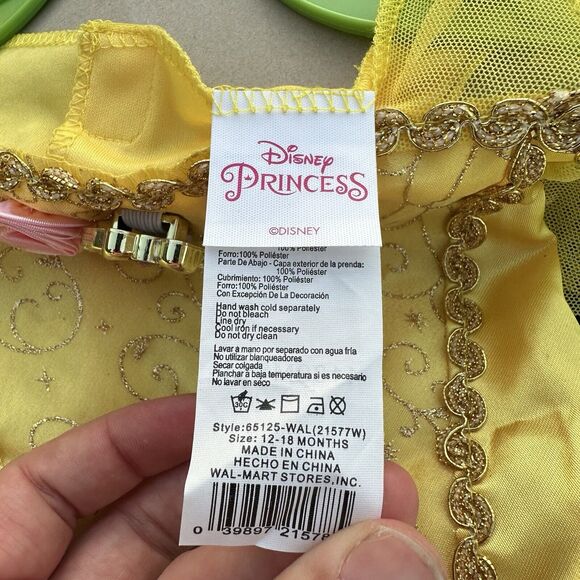Disney Princess Belle Costume Infant‎ 12-18 Months Walmart Exclusive Halloween - Picture 5 of 8